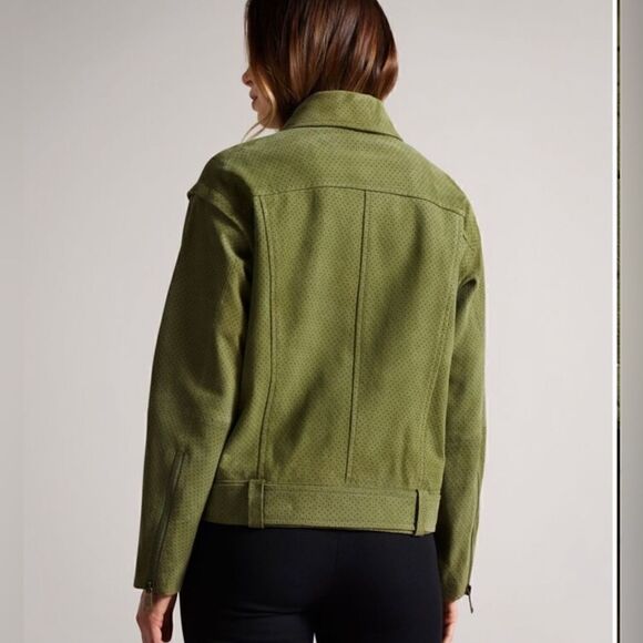 Ted Baker
Louiey Perforated Suede Biker Jacket NWT - Picture 4 of 9